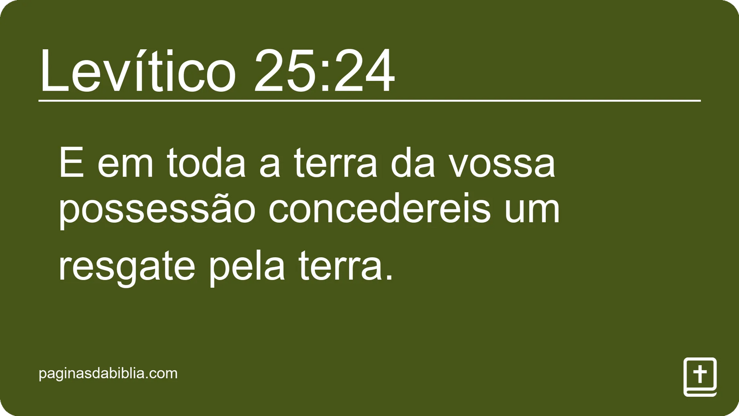 Levítico 25:24