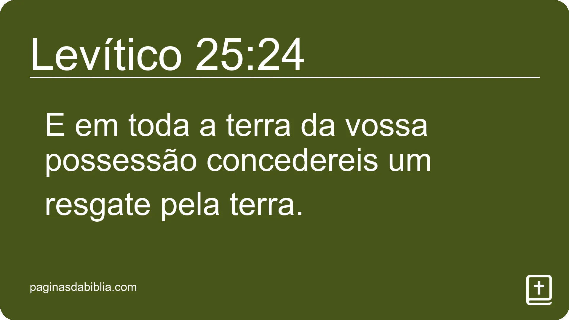 Levítico 25:24