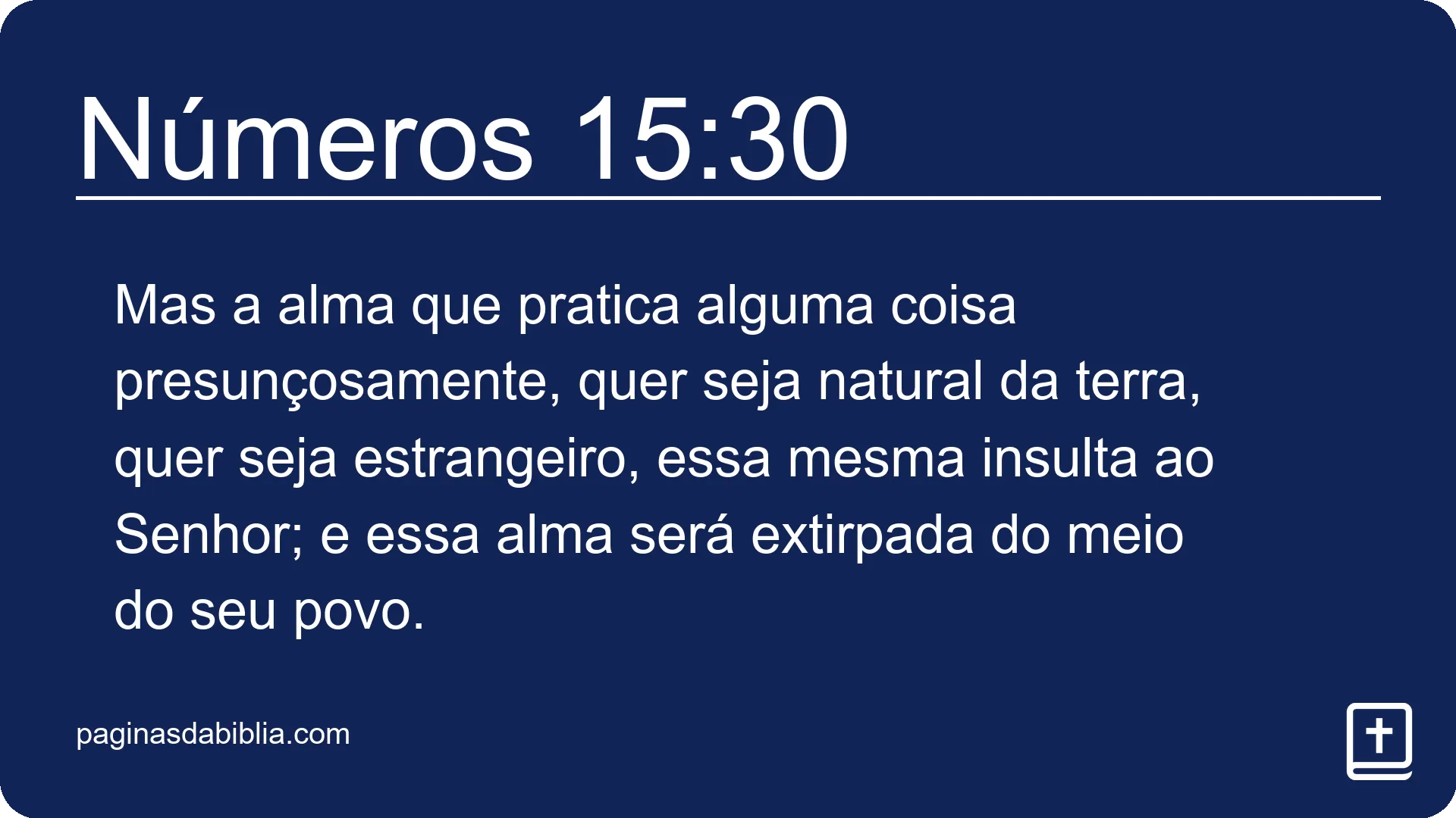 Números 15:30