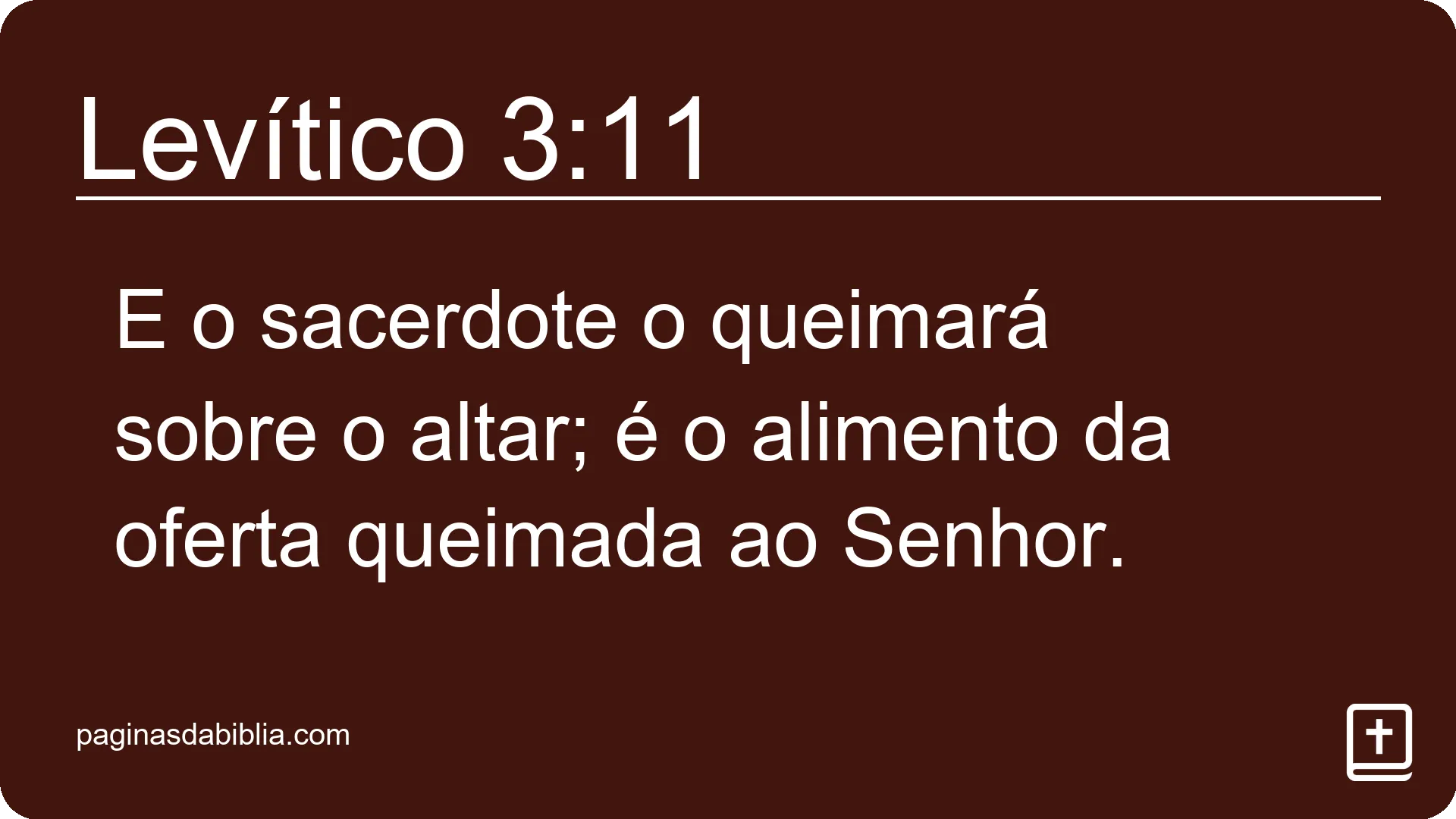 Levítico 3:11