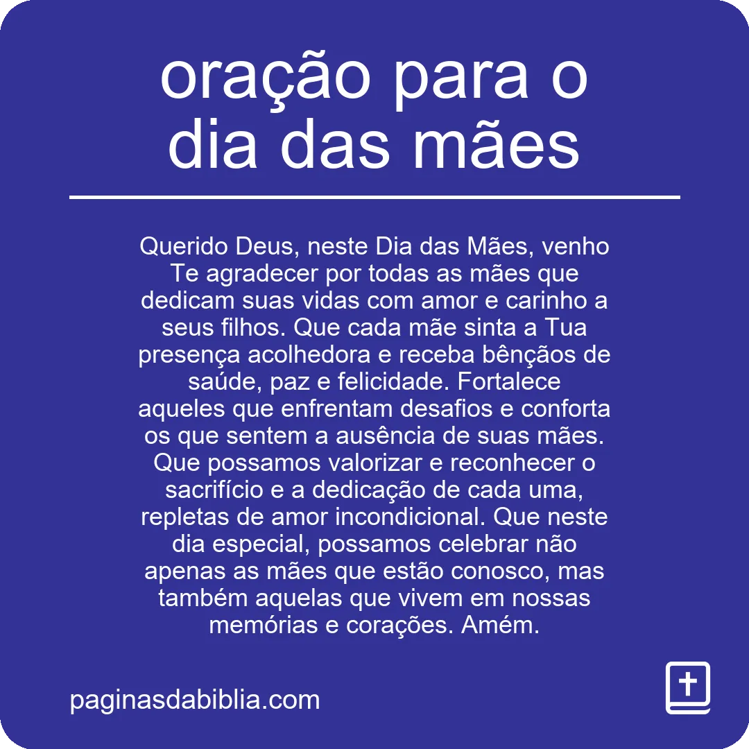 oração para o dia das mães