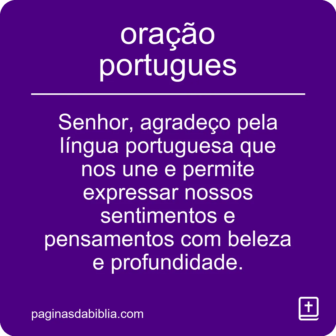 oração portugues