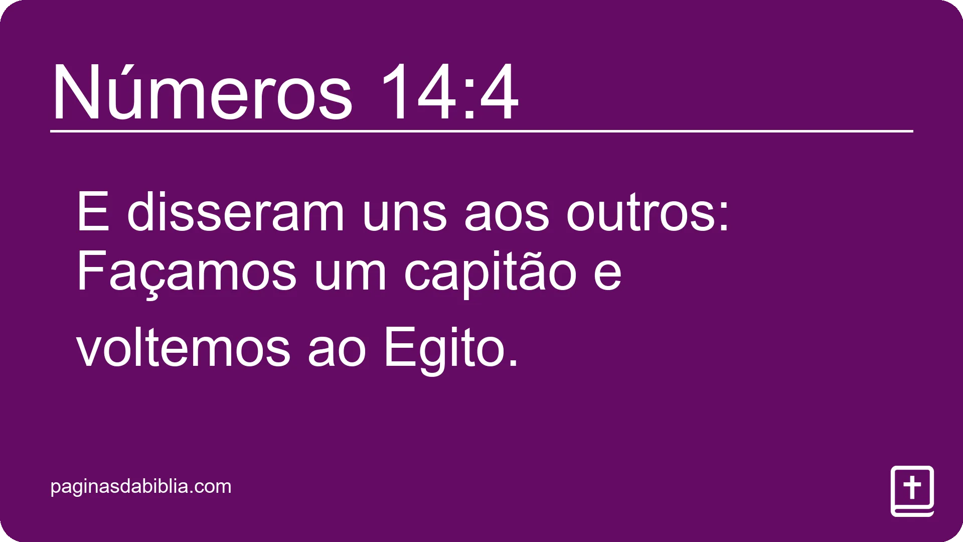 Números 14:4