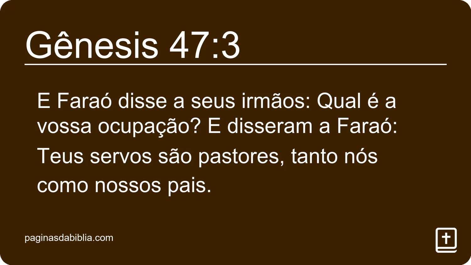 Gênesis 47:3