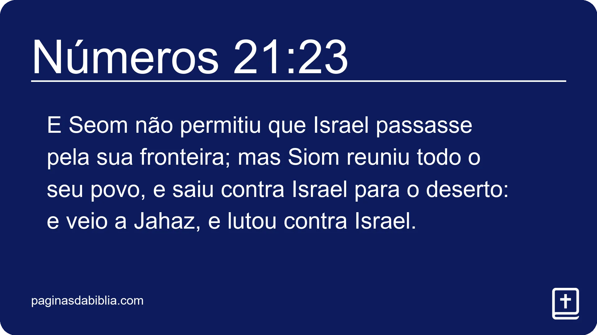 Números 21:23