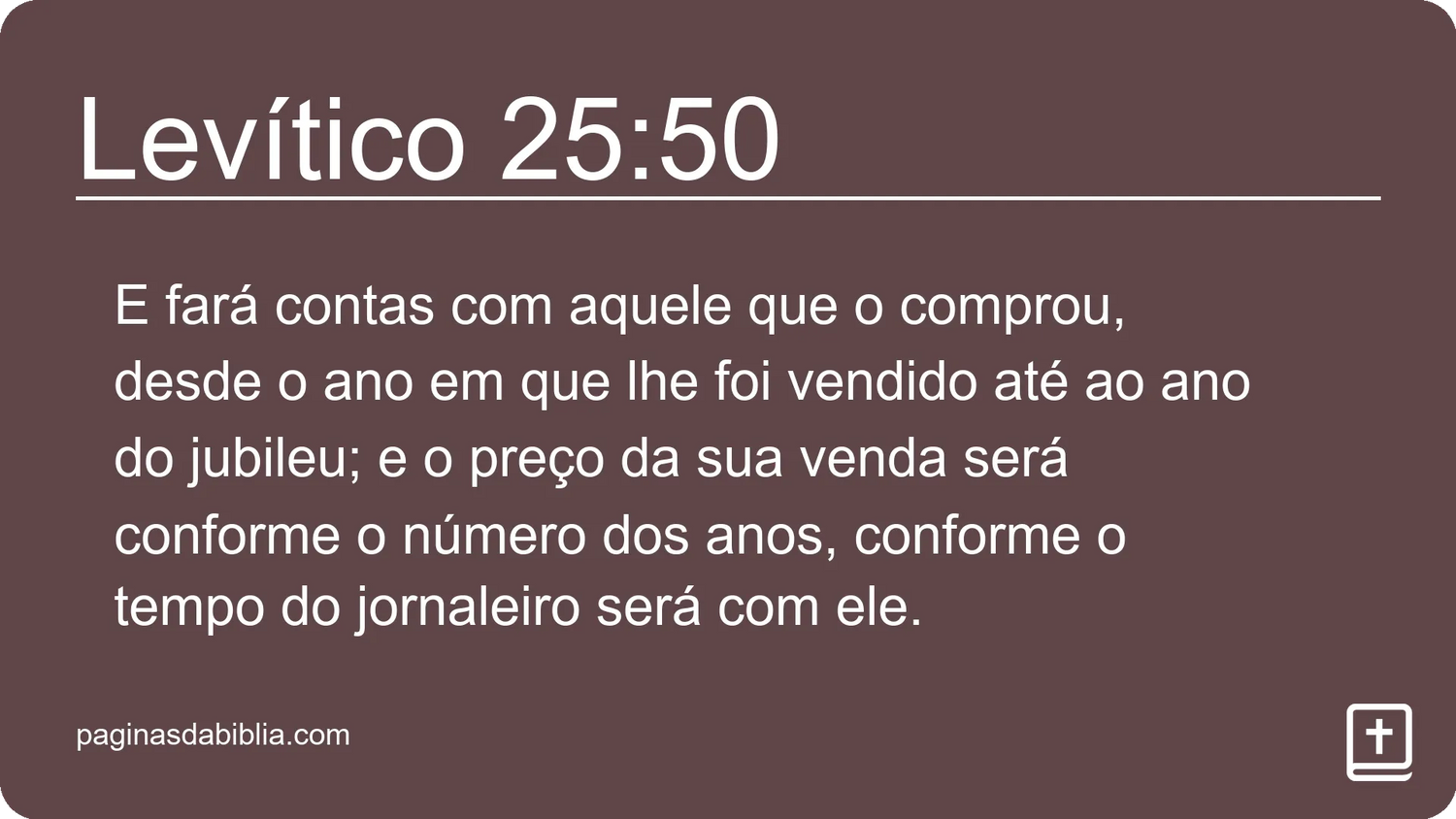 Levítico 25:50