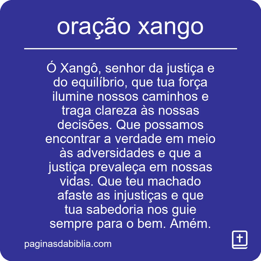 oração xango