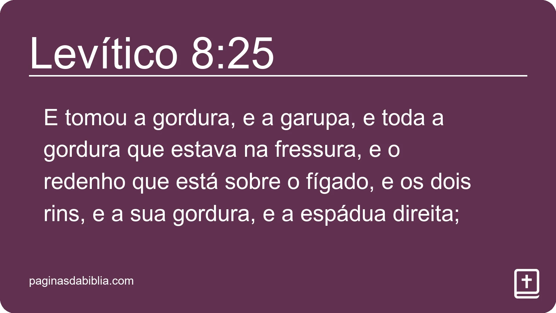 Levítico 8:25