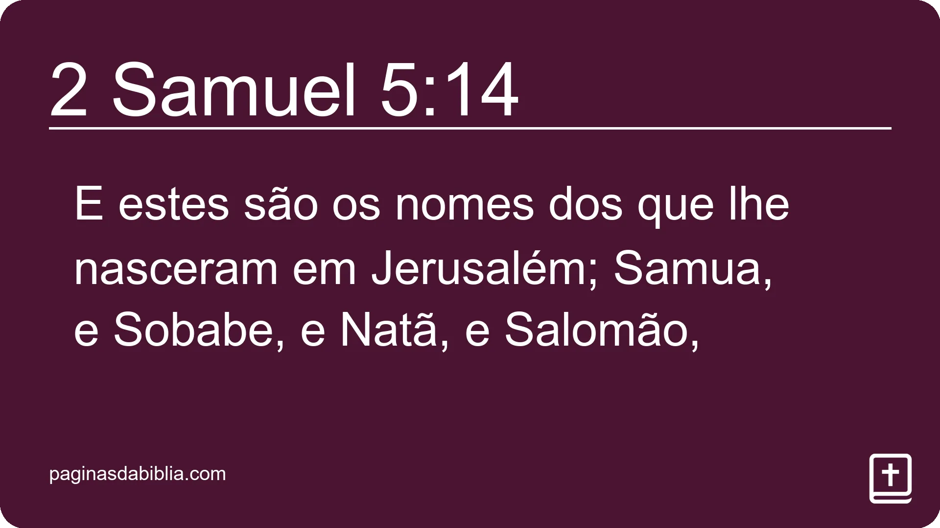 2 Samuel 5:14