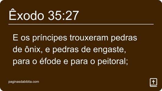 Êxodo 35:27