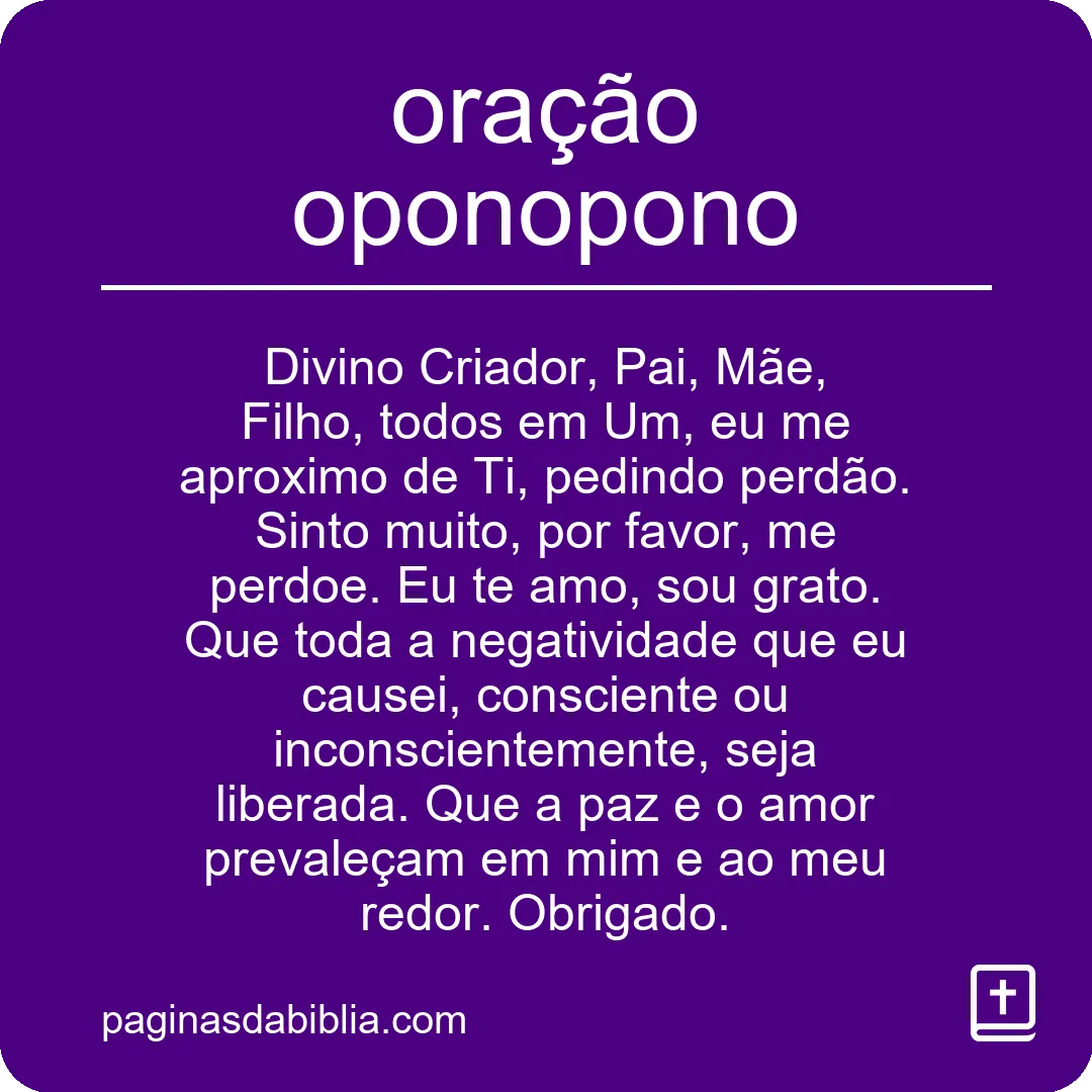 oração oponopono