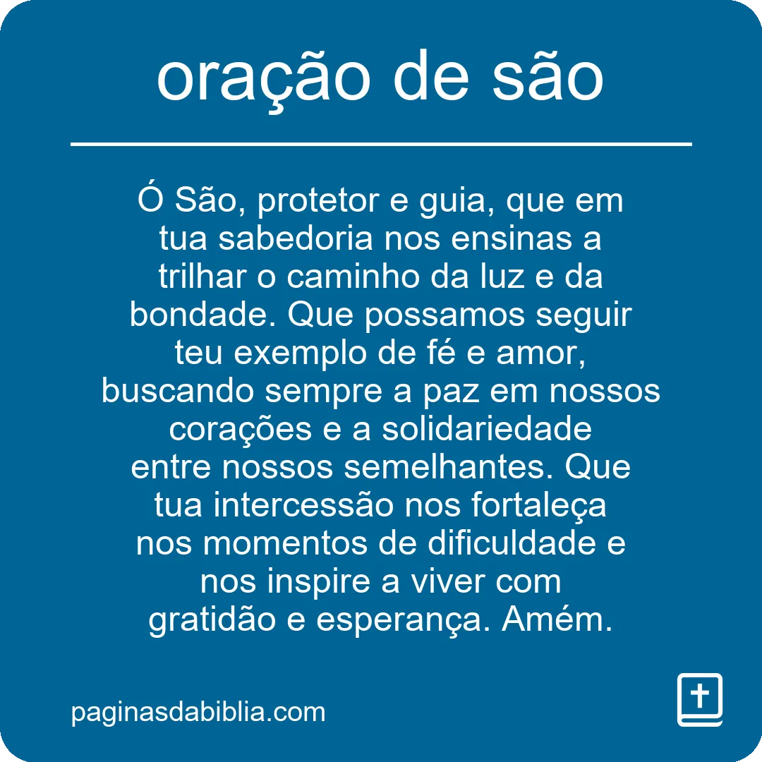 oração de são