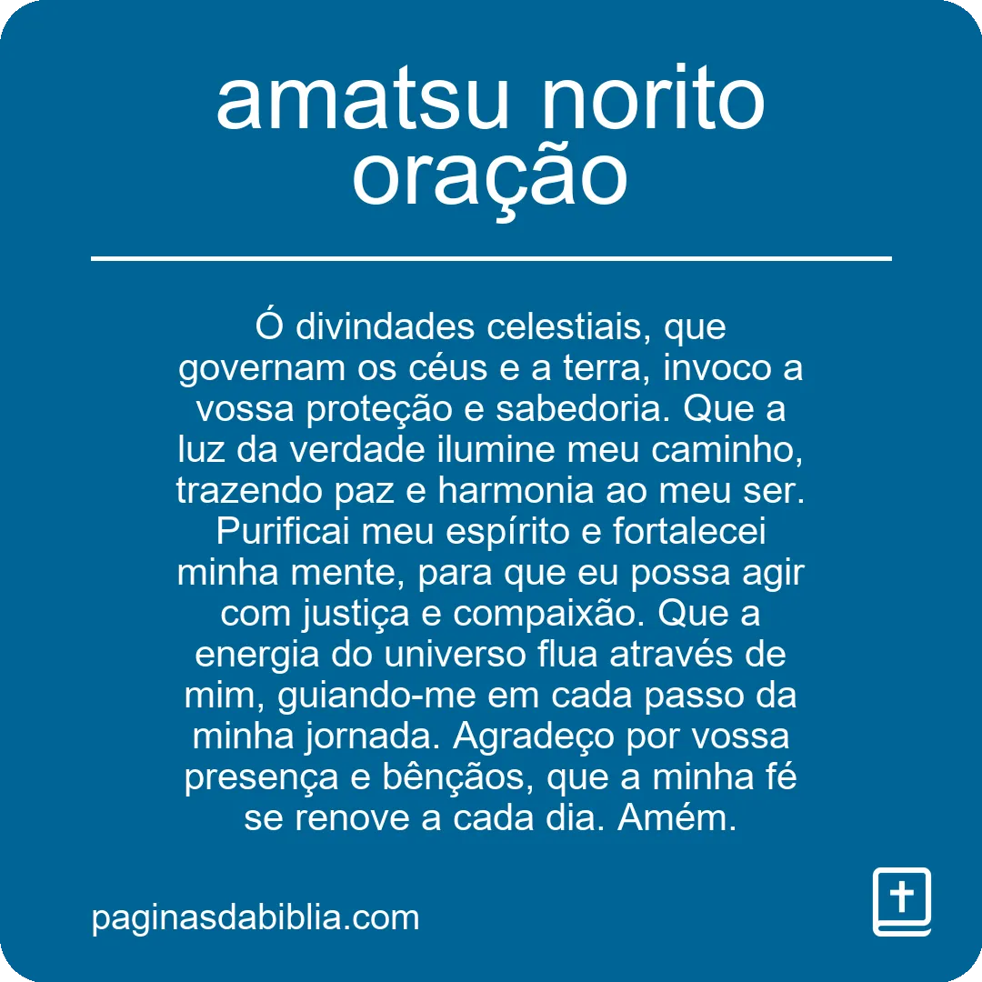 amatsu norito oração