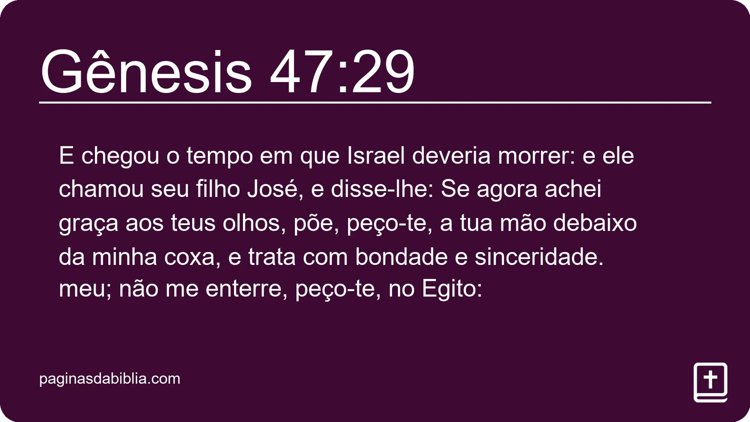 Gênesis 47:29