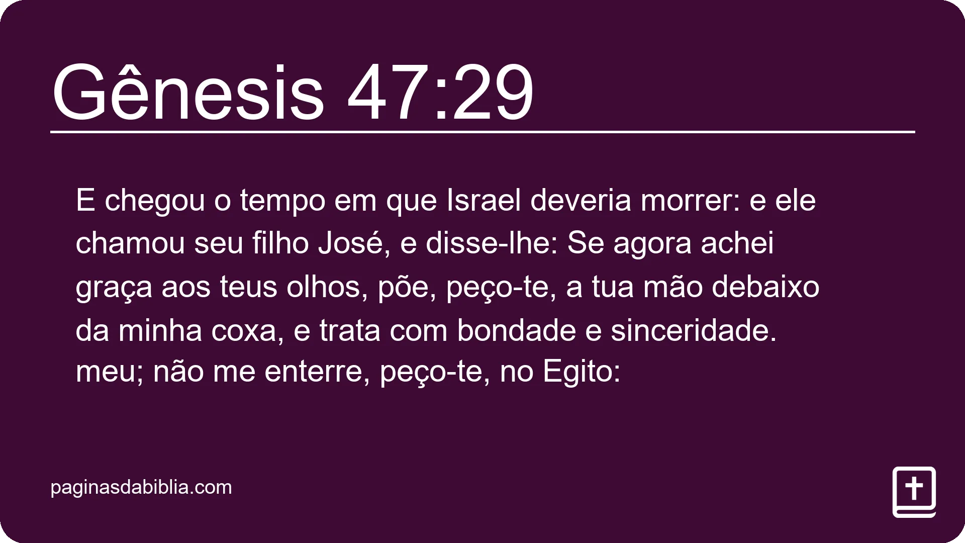 Gênesis 47:29