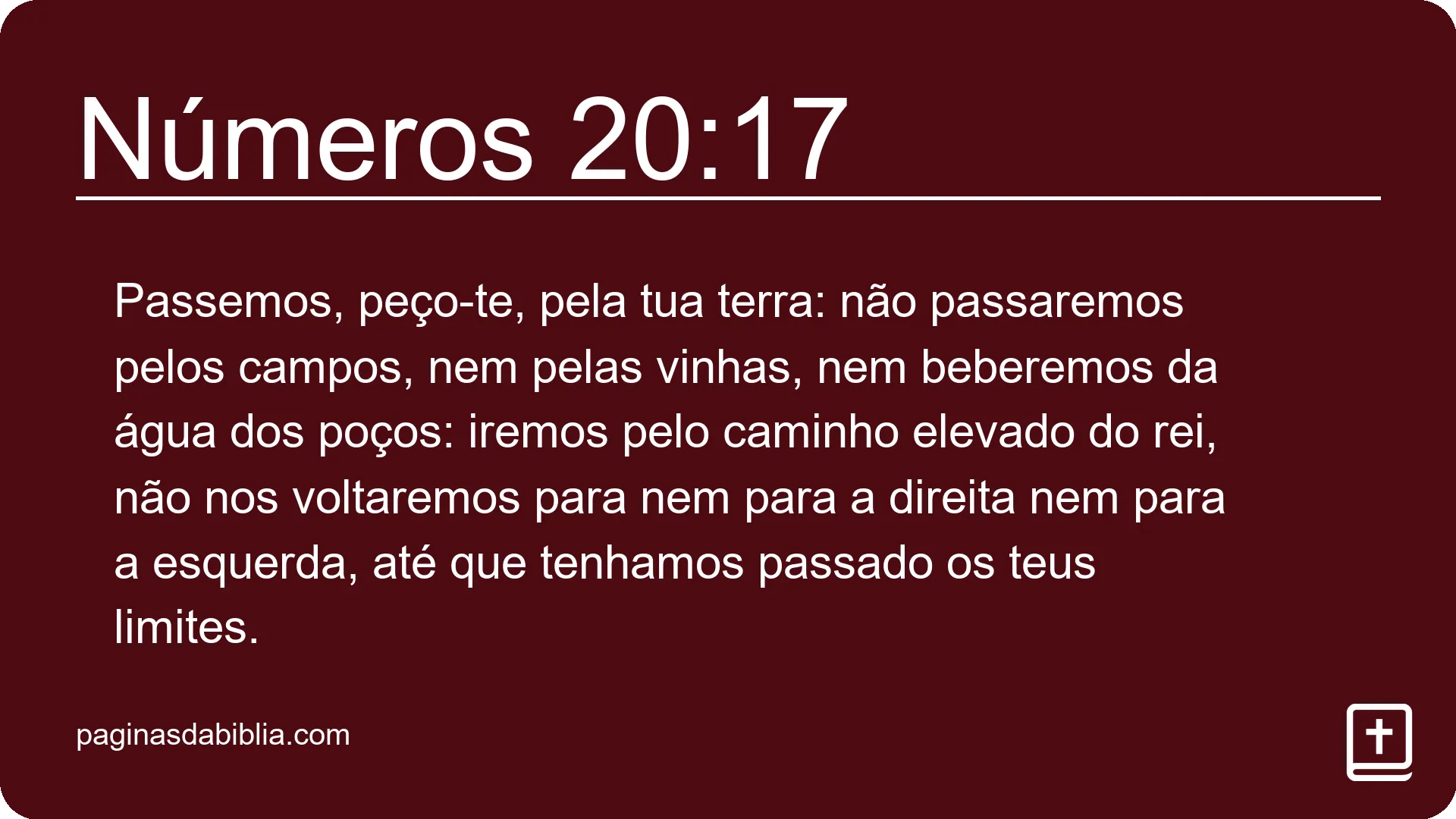 Números 20:17