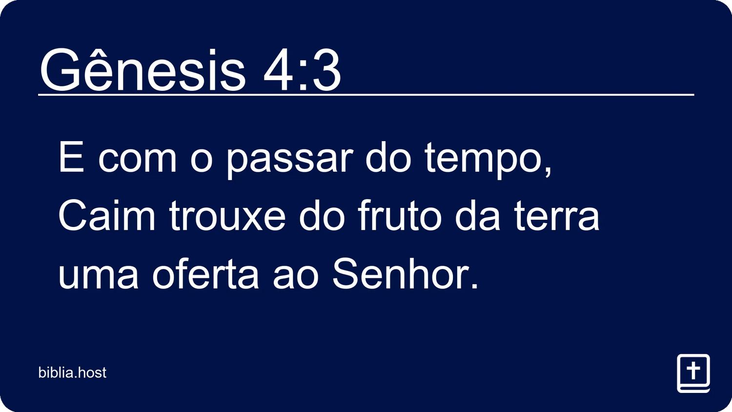 Gênesis 4:3