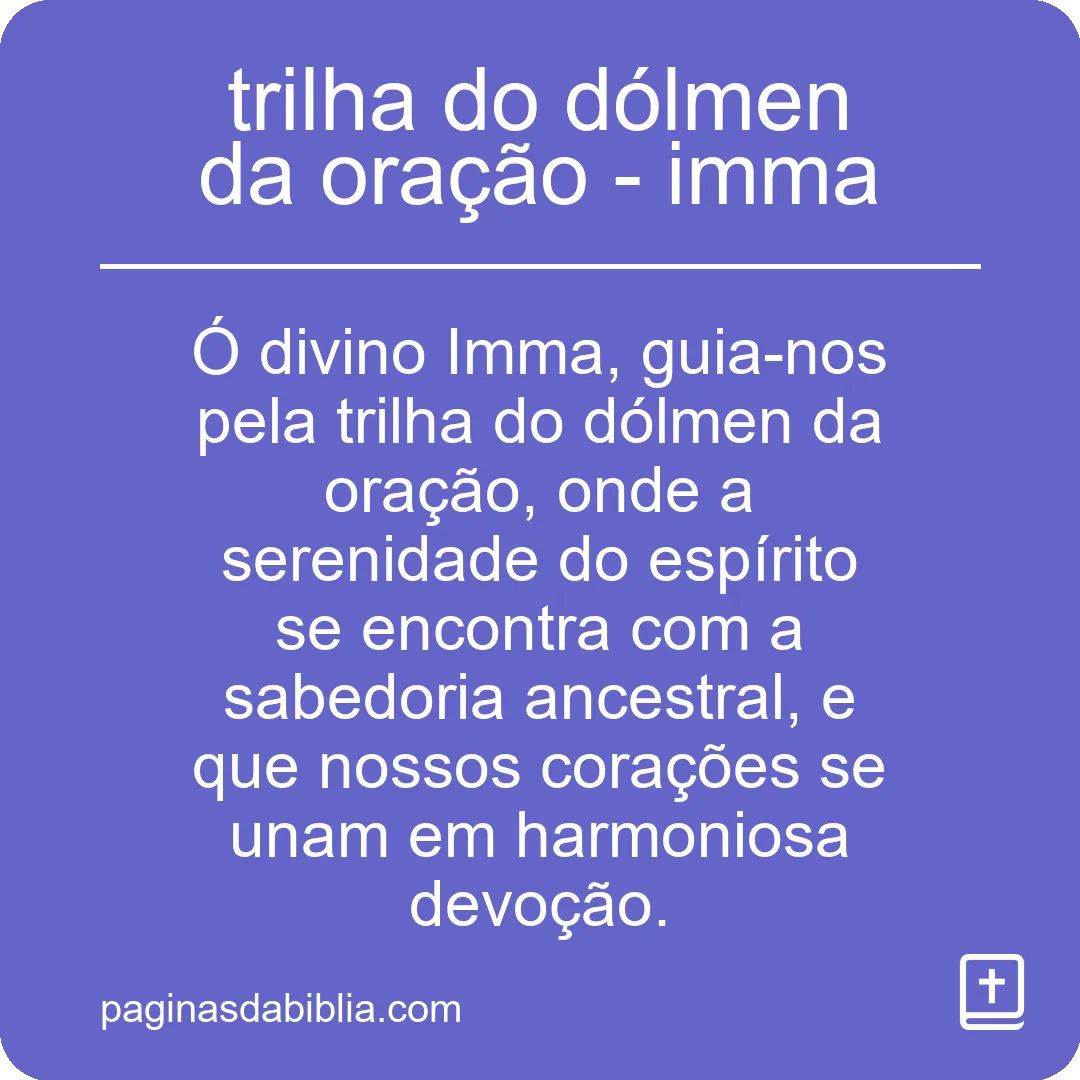 trilha do dólmen da oração - imma