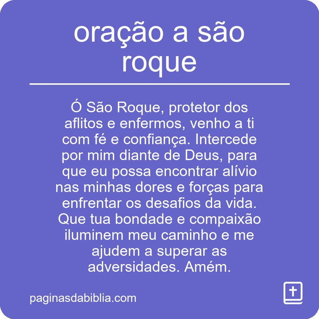 oração a são roque