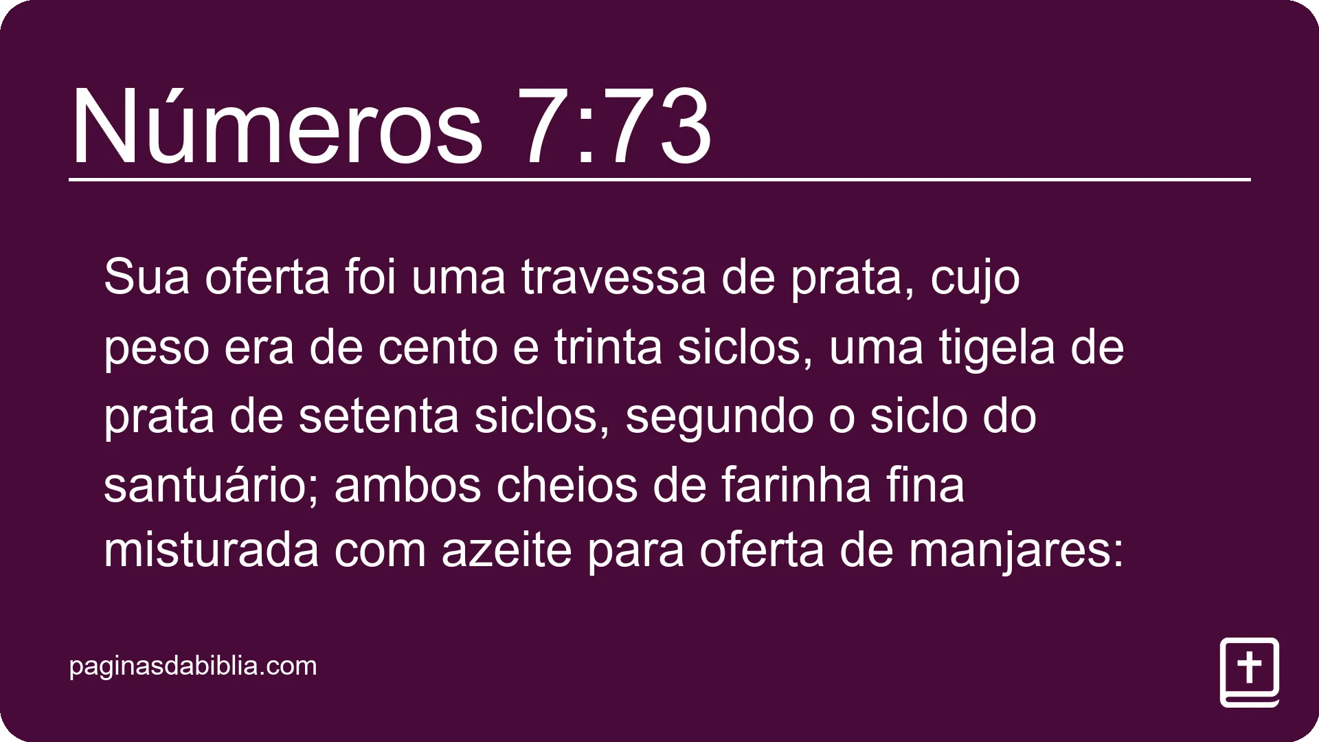 Números 7:73