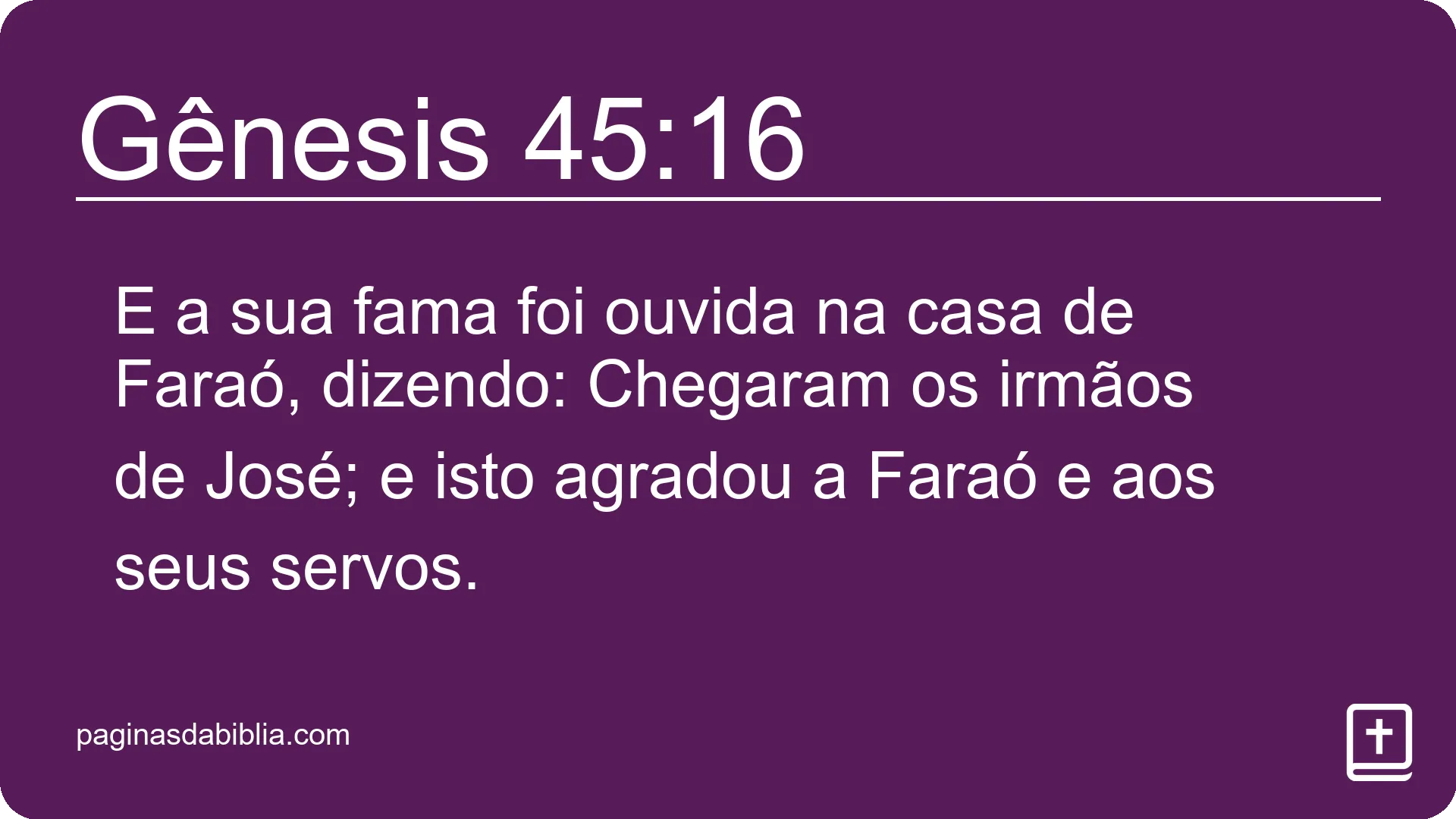 Gênesis 45:16