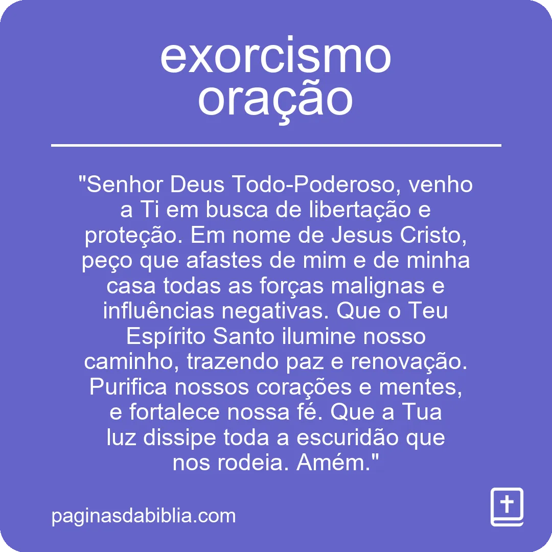 exorcismo oração