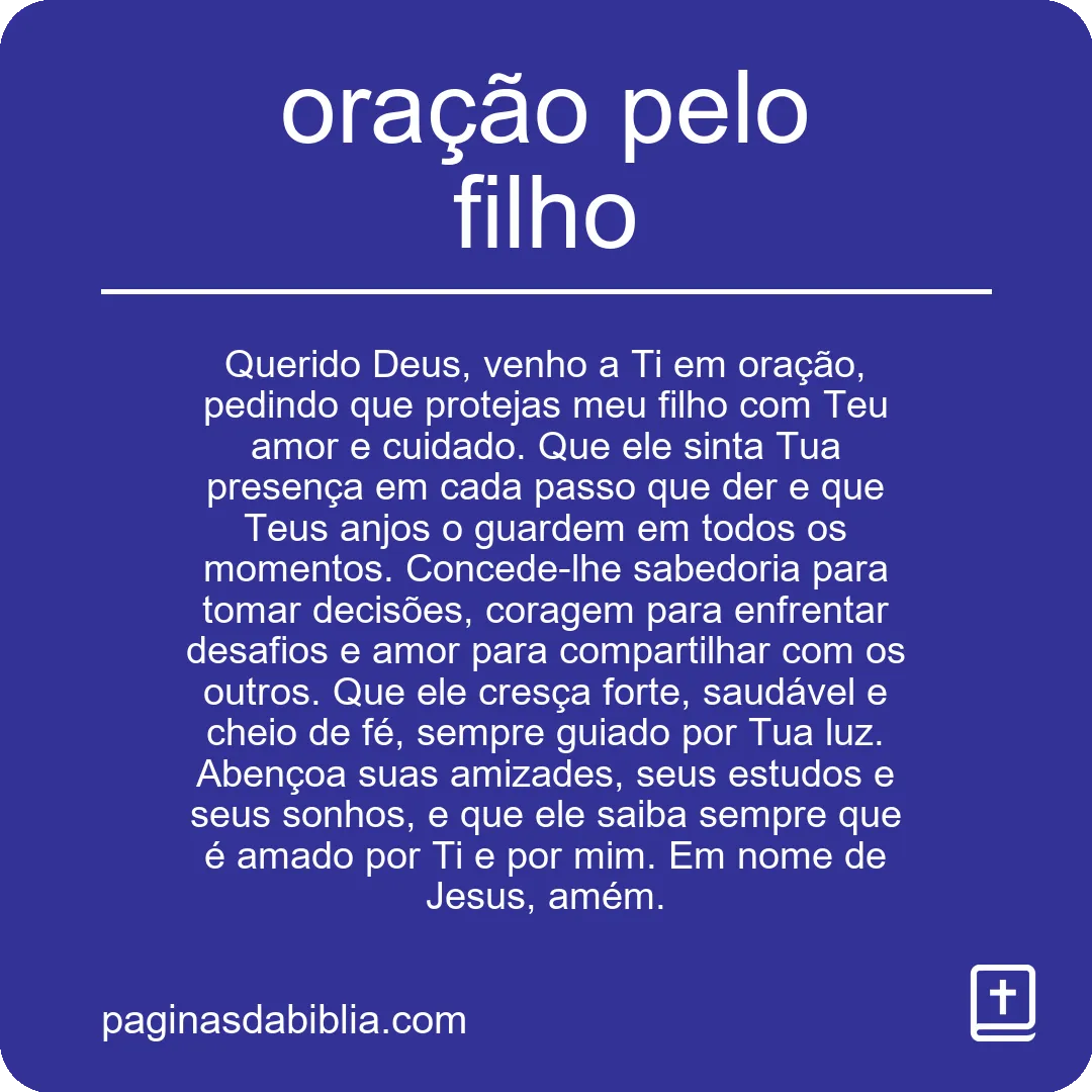 oração pelo filho