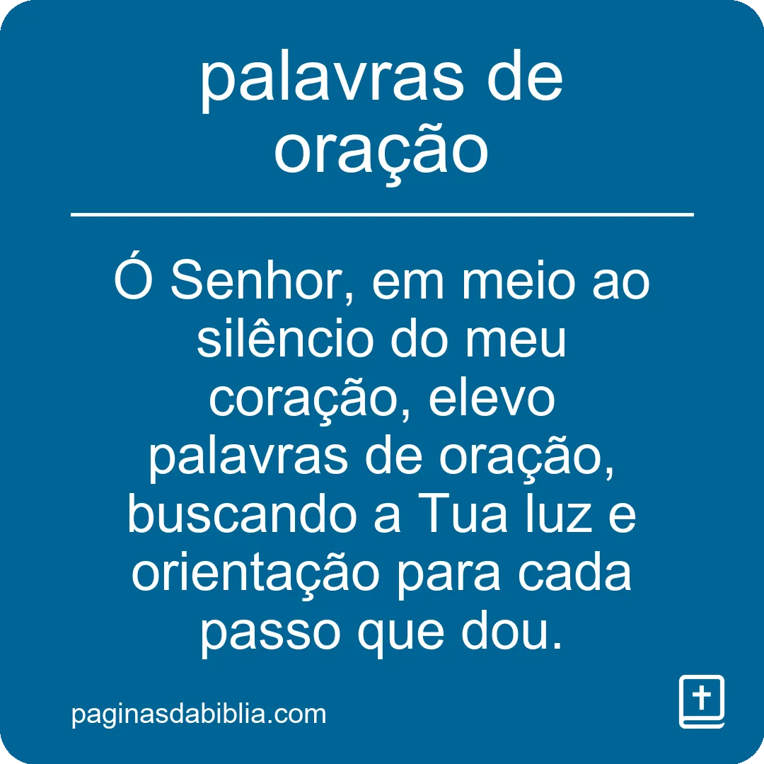 palavras de oração