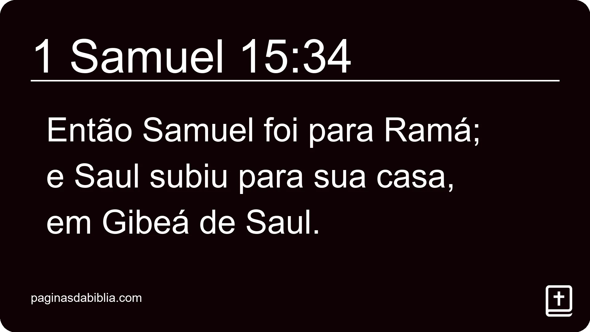 1 Samuel 15:34