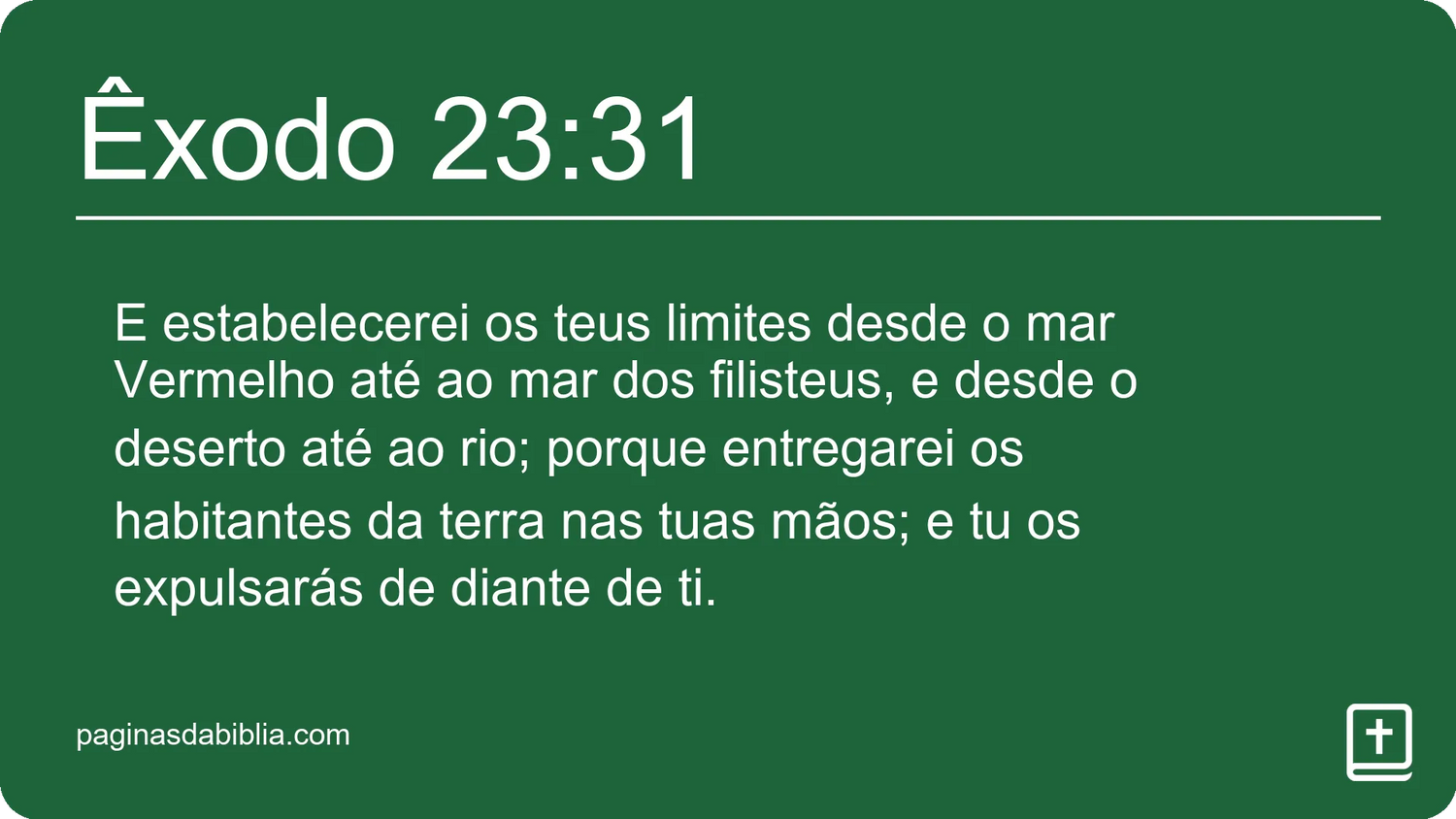 Êxodo 23:31