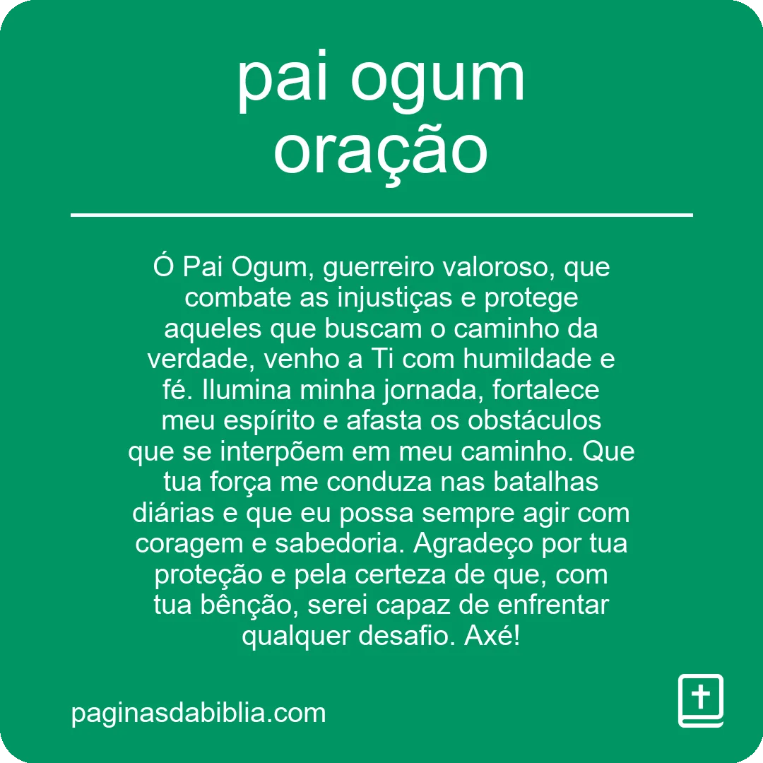 pai ogum oração