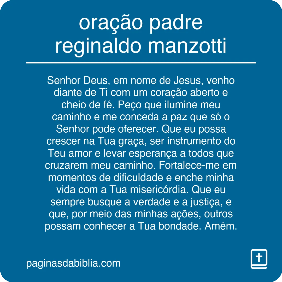 oração padre reginaldo manzotti