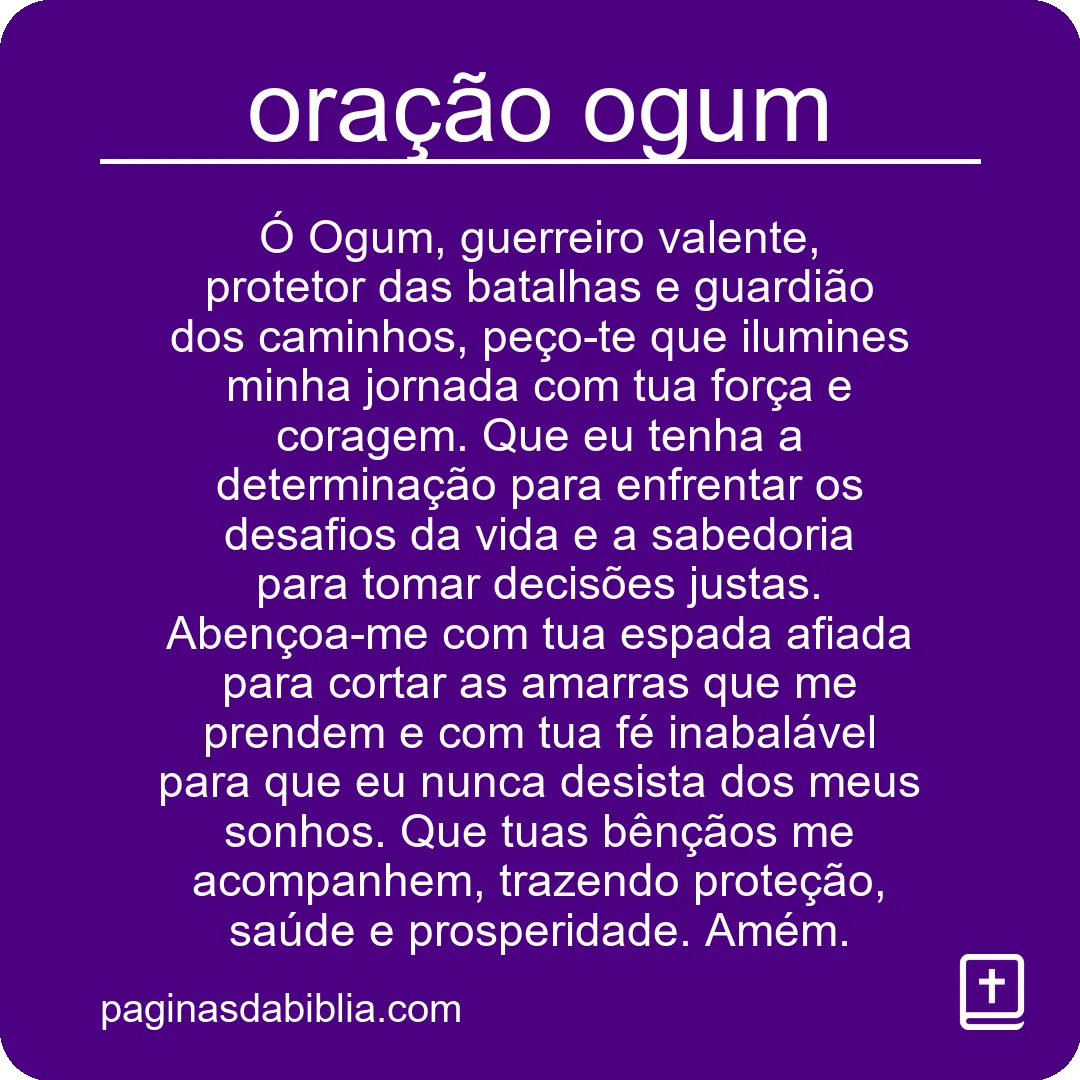 oração ogum