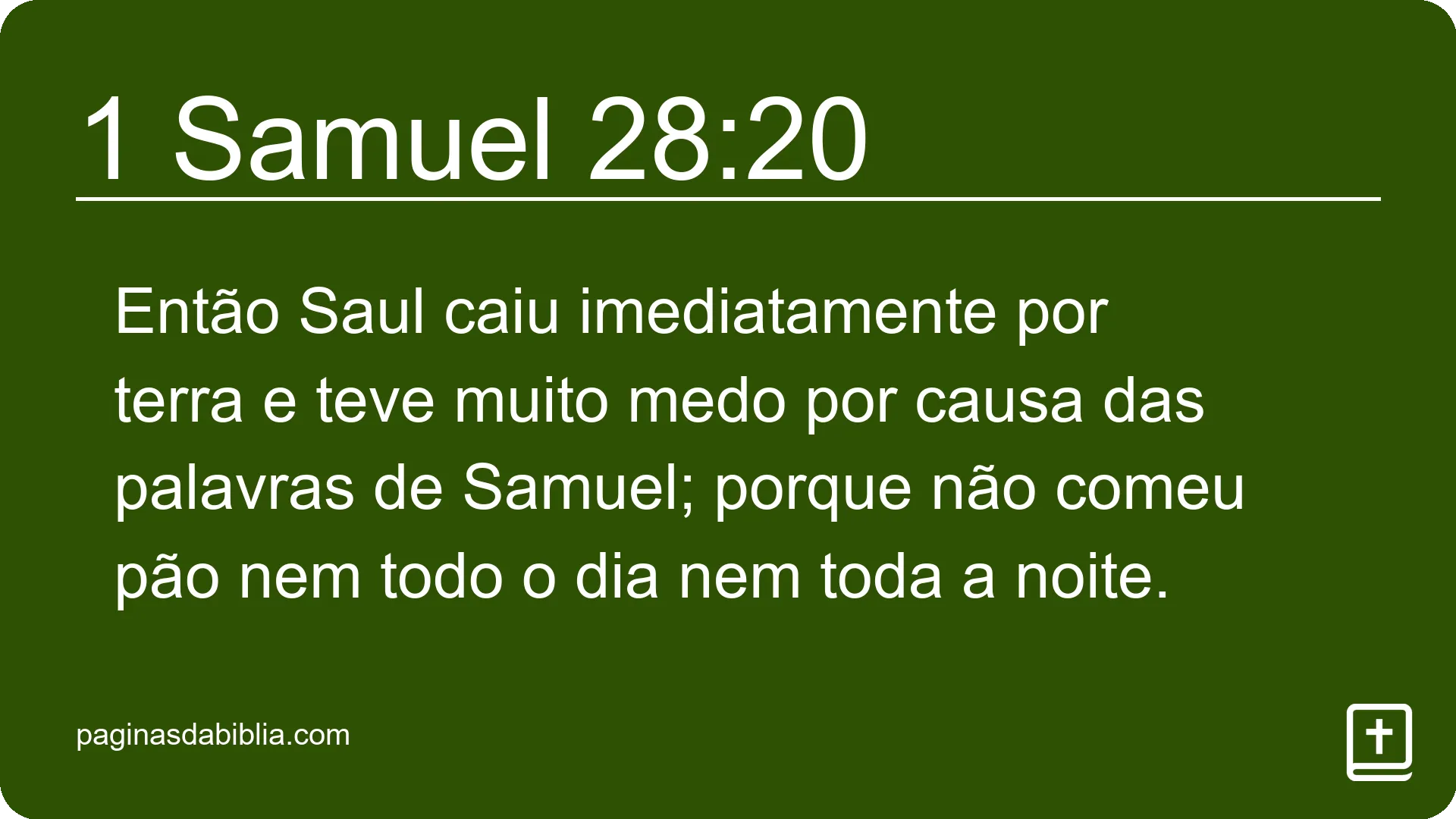 1 Samuel 28:20