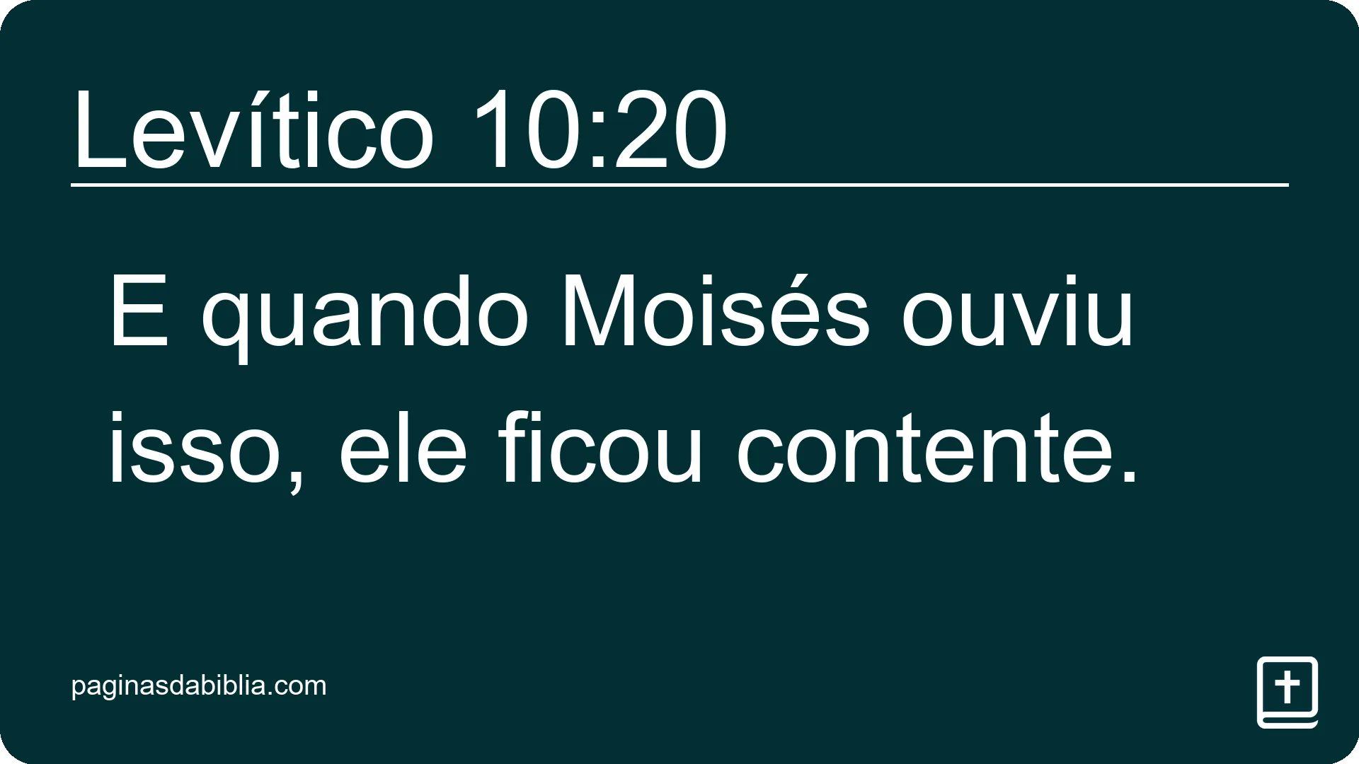 Levítico 10:20