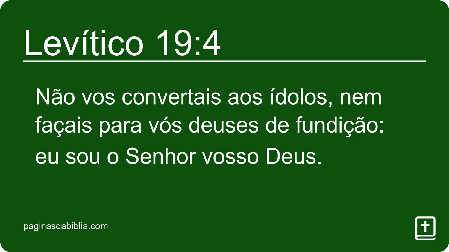 Levítico 19:4