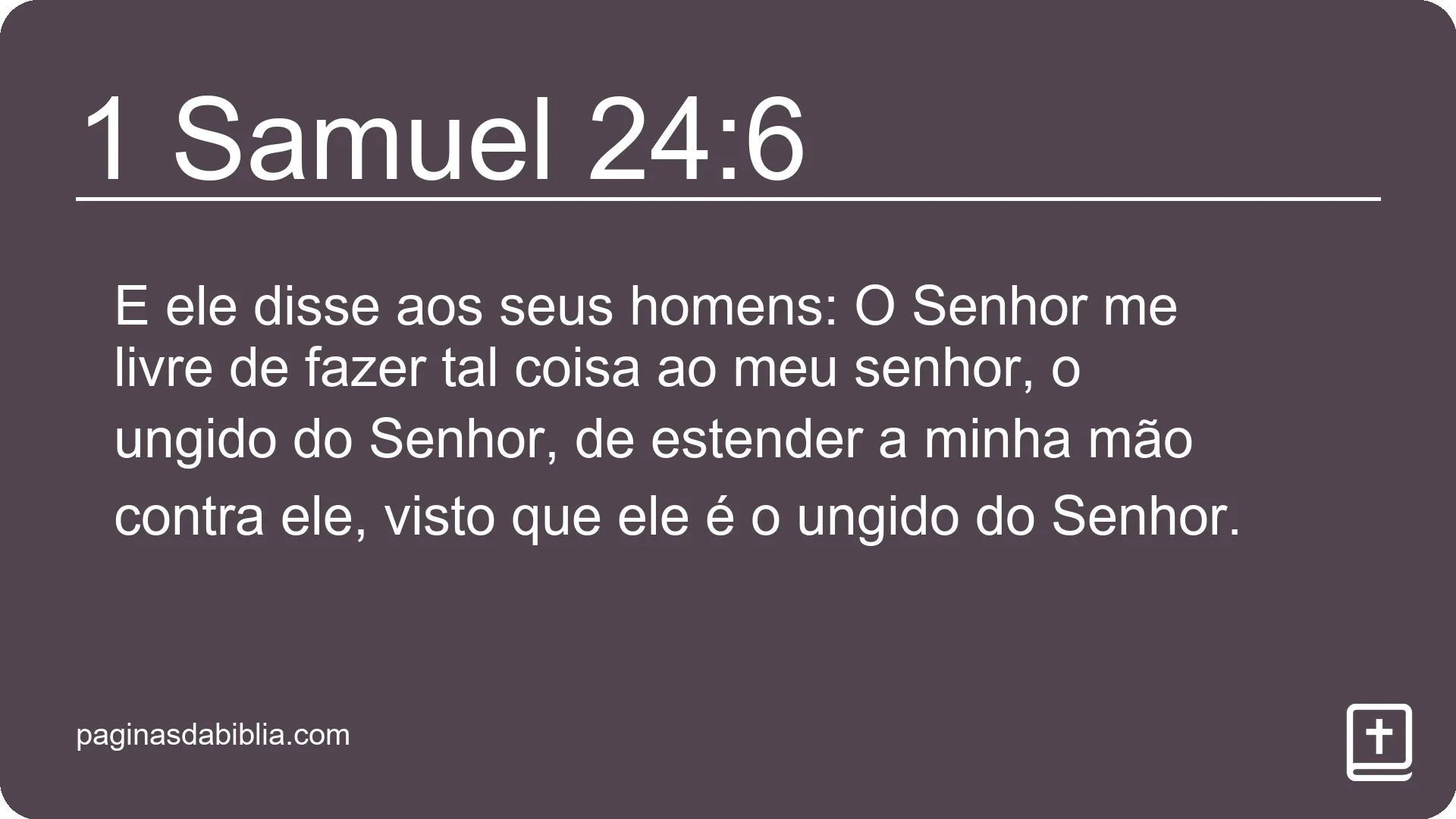 1 Samuel 24:6