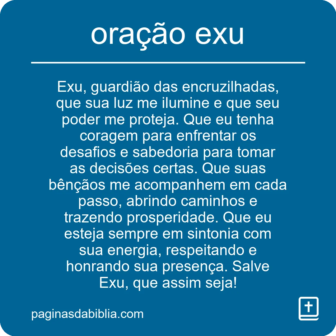 oração exu