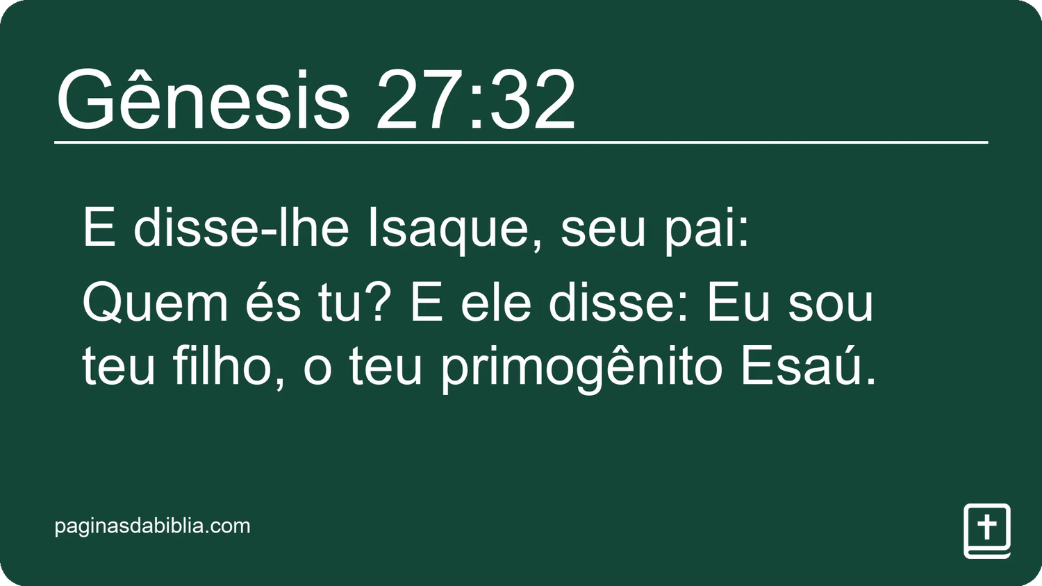 Gênesis 27:32