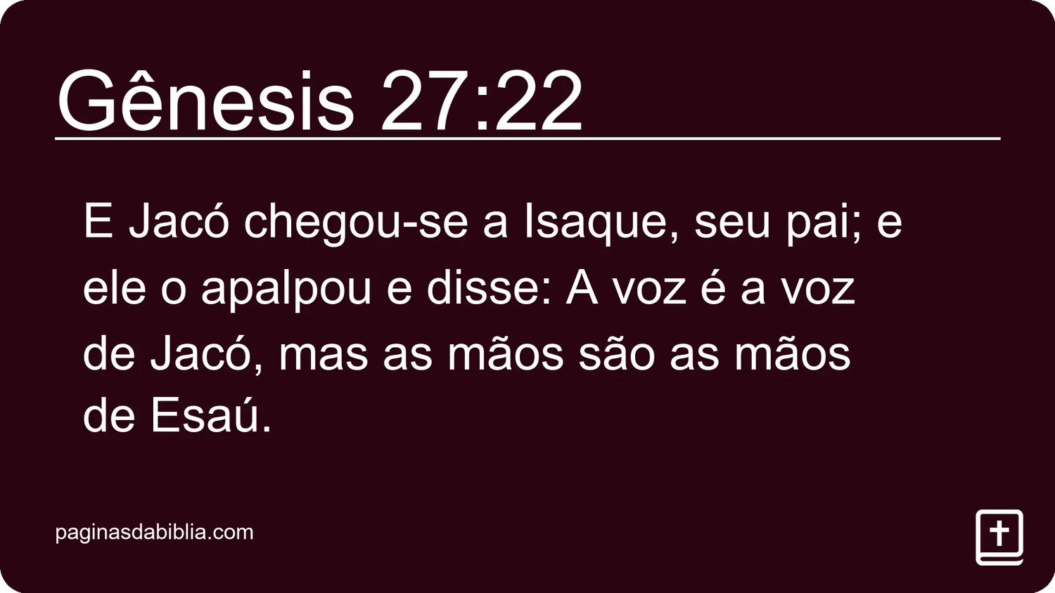 Gênesis 27:22