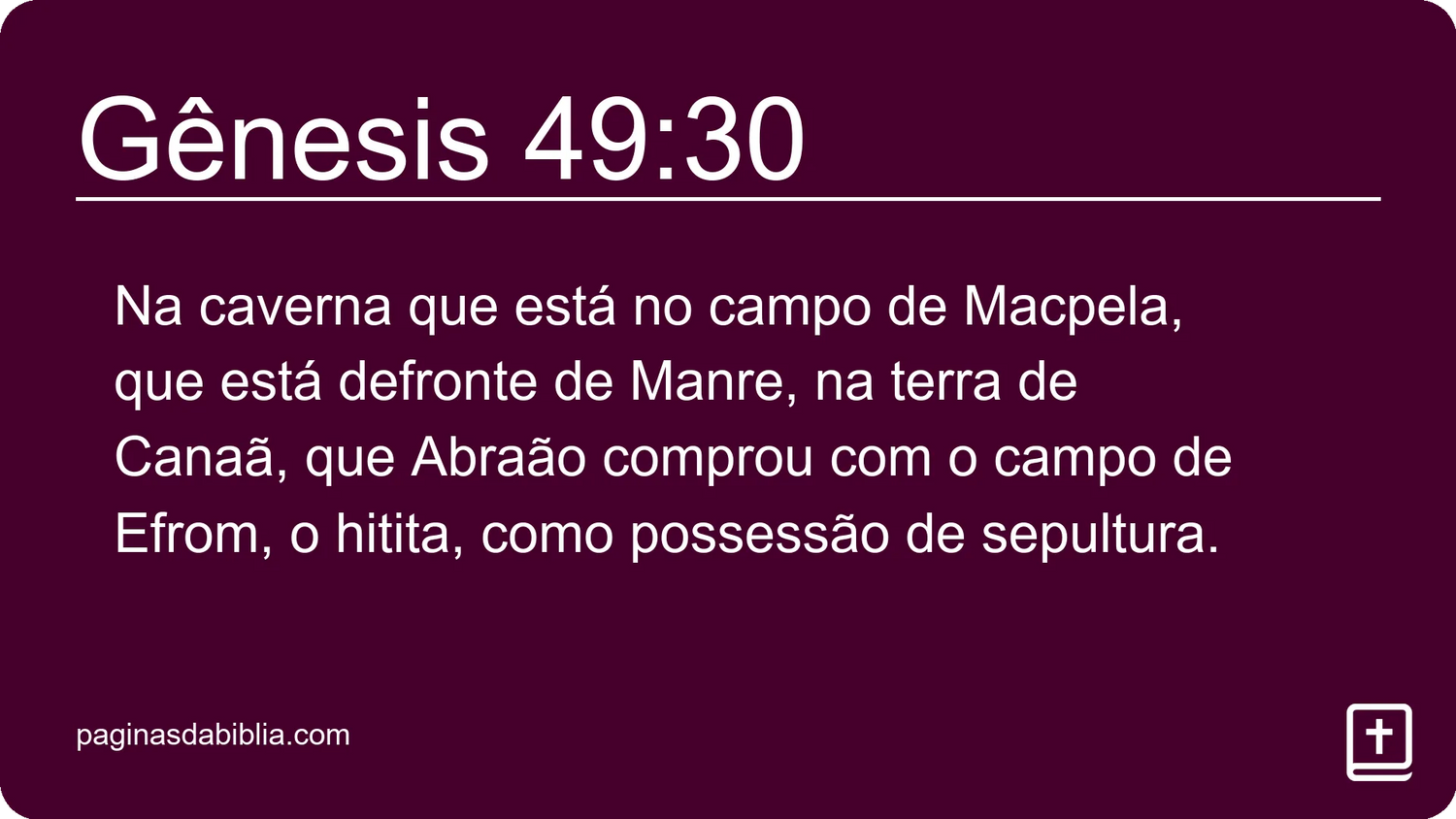 Gênesis 49:30