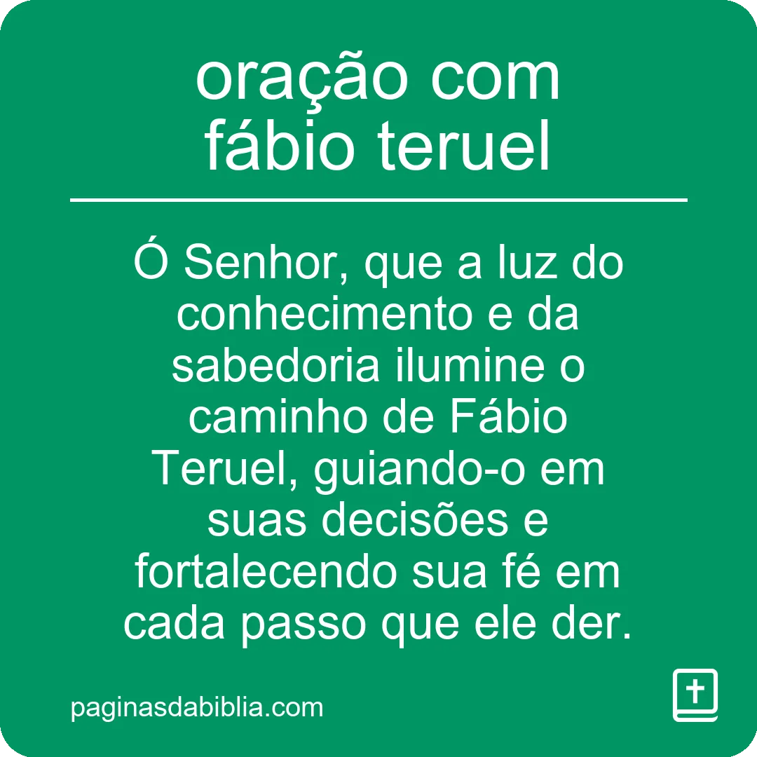 oração com fábio teruel