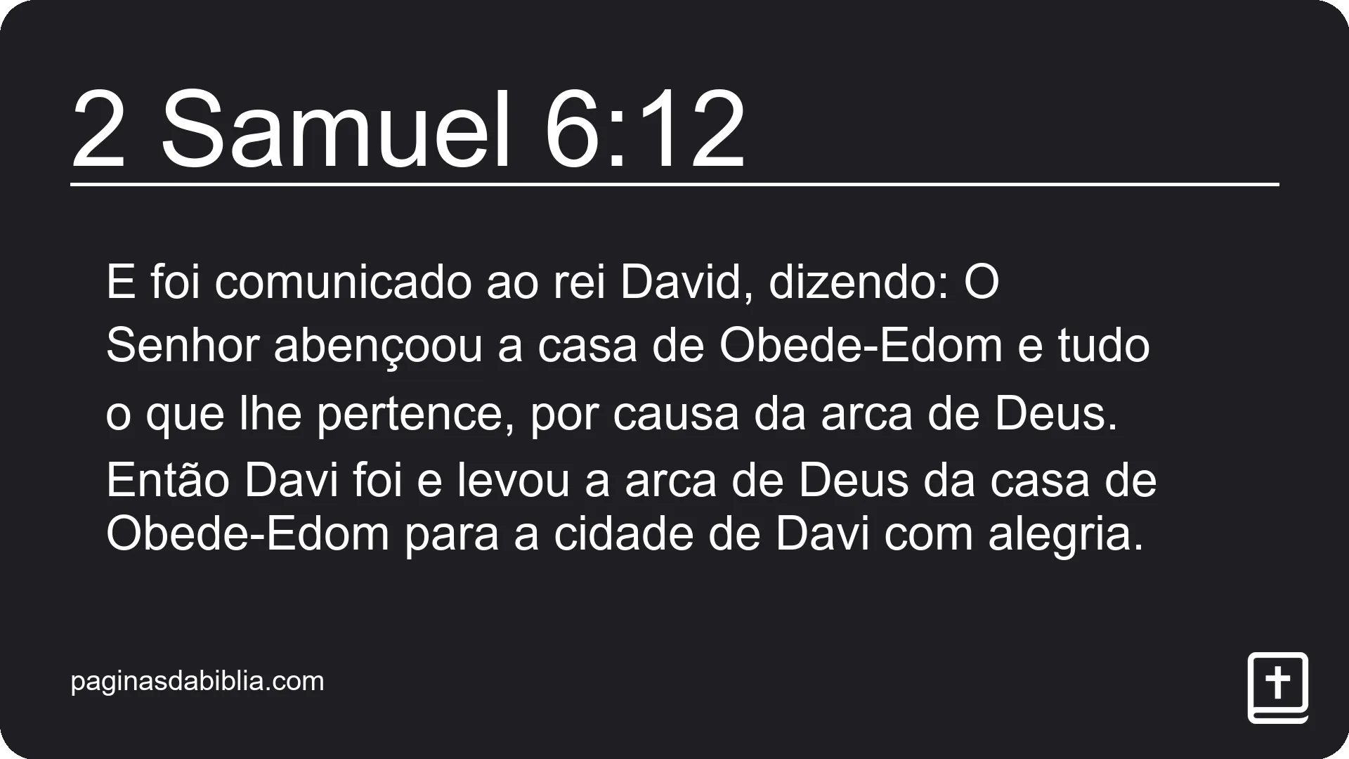 2 Samuel 6:12