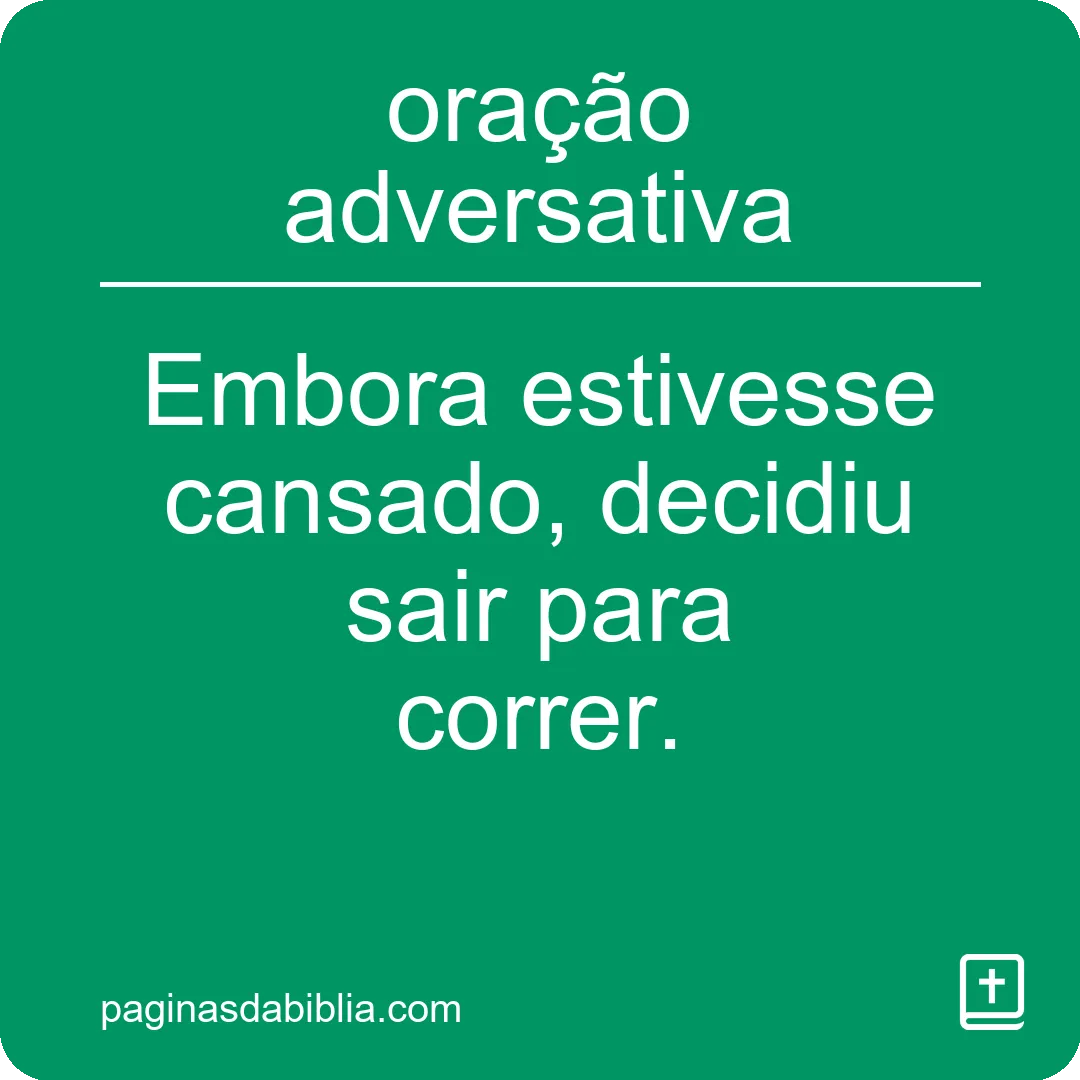 oração adversativa