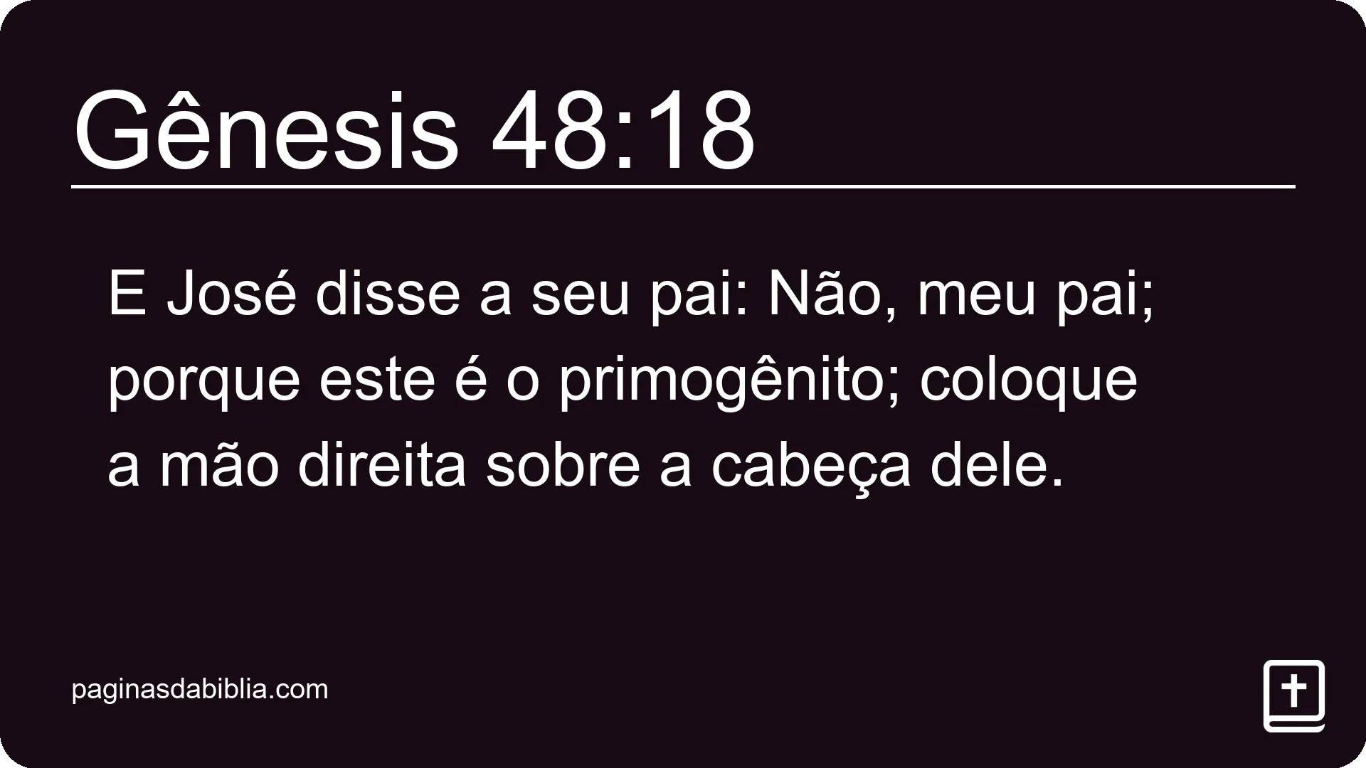 Gênesis 48:18