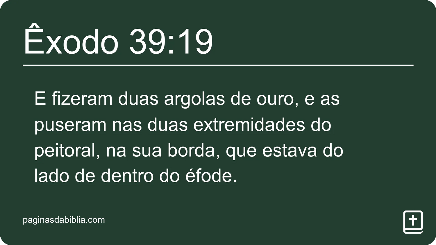 Êxodo 39:19