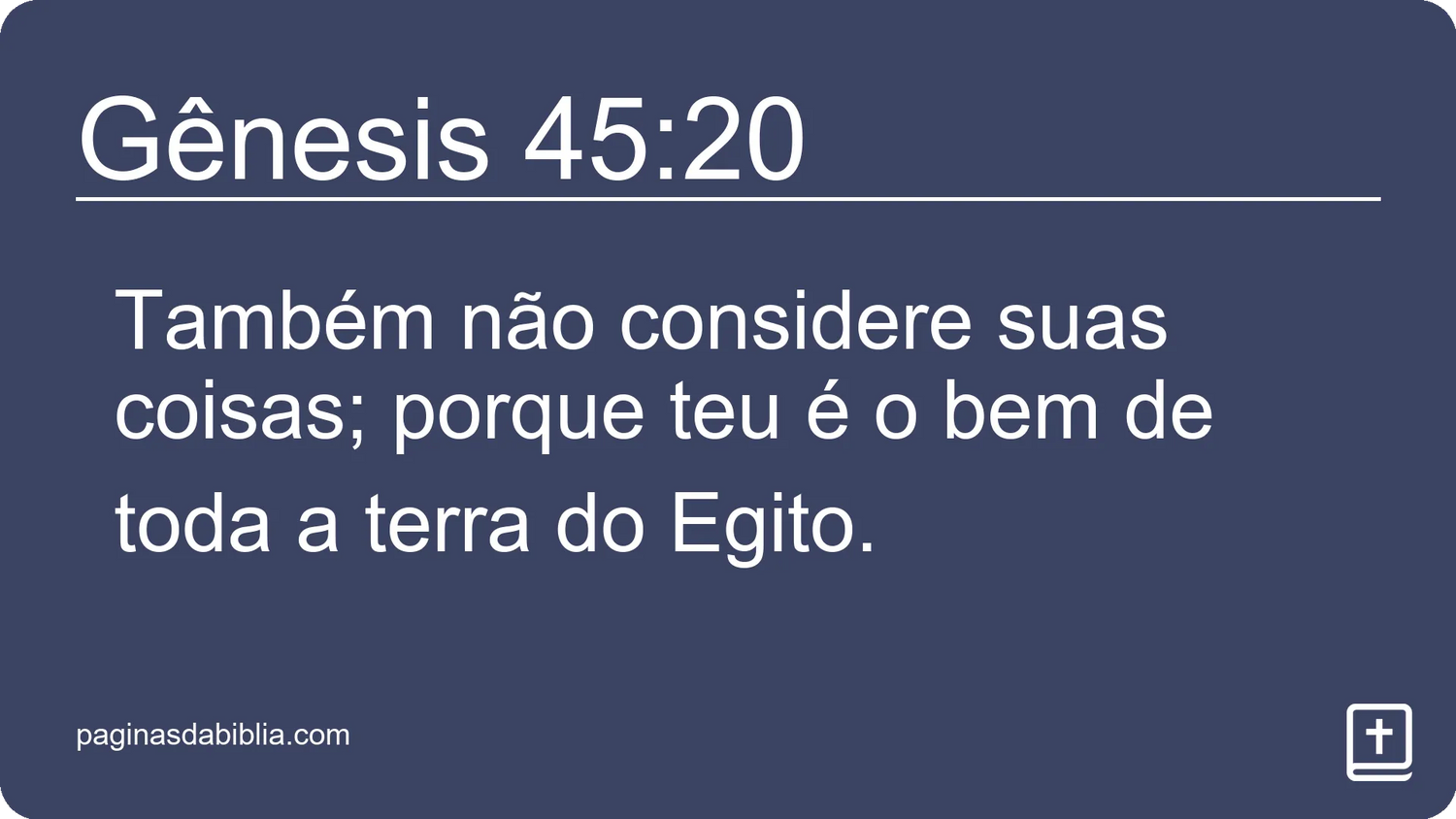 Gênesis 45:20