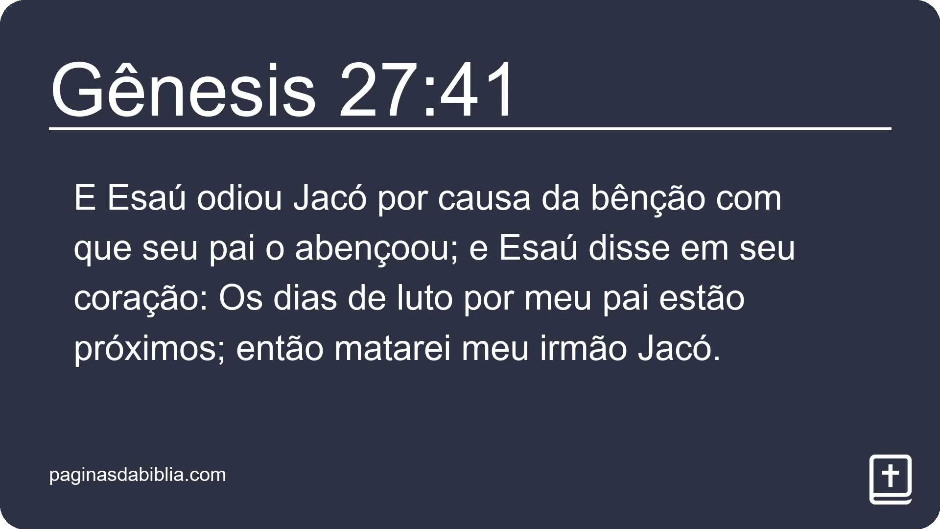 Gênesis 27:41