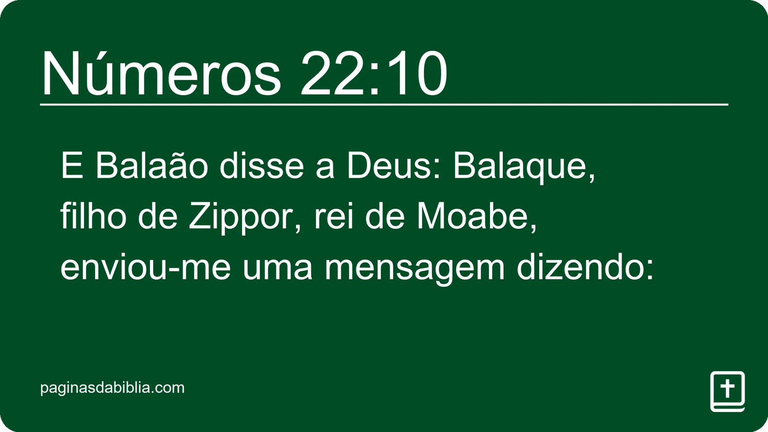 Números 22:10