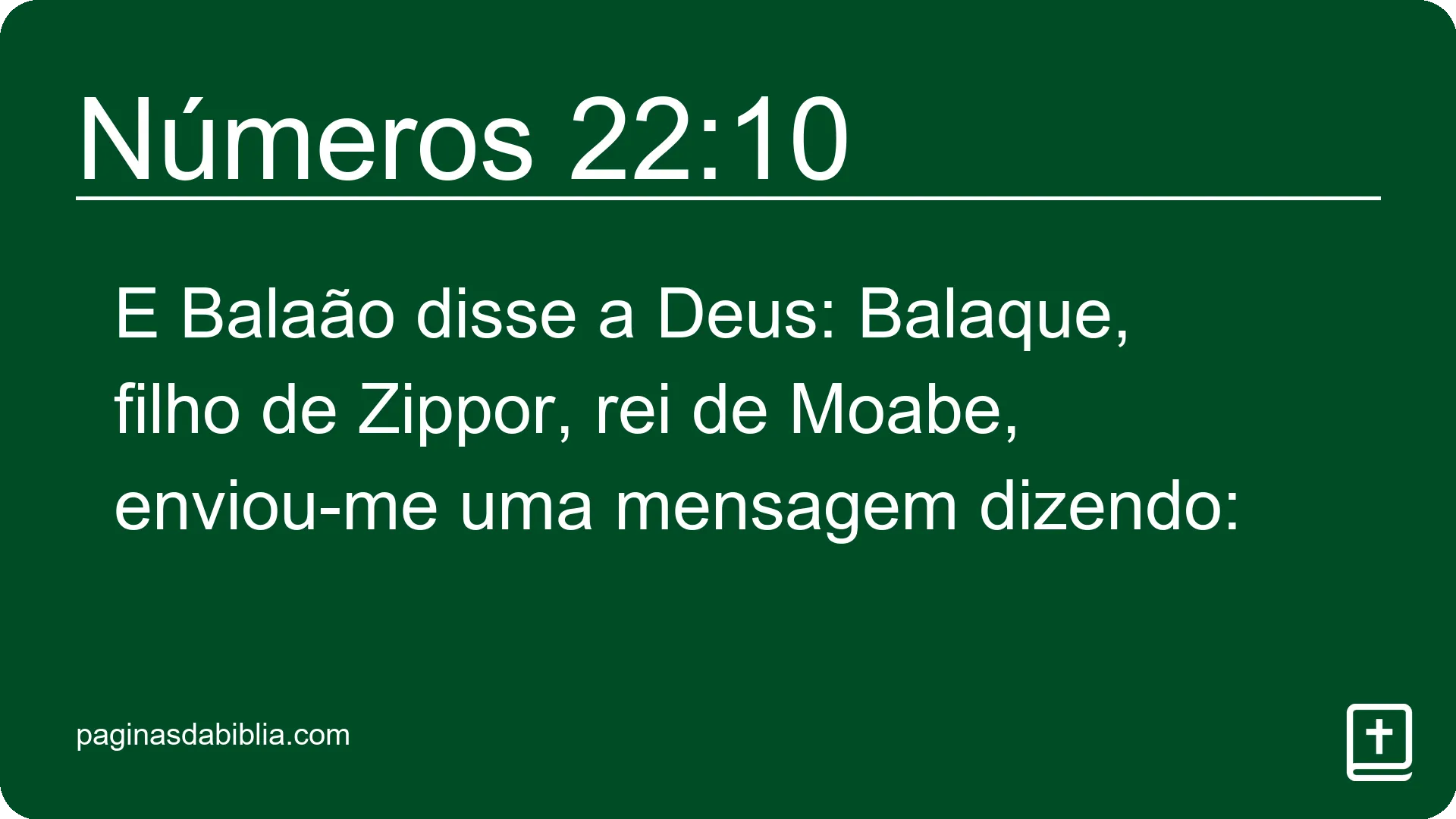 Números 22:10